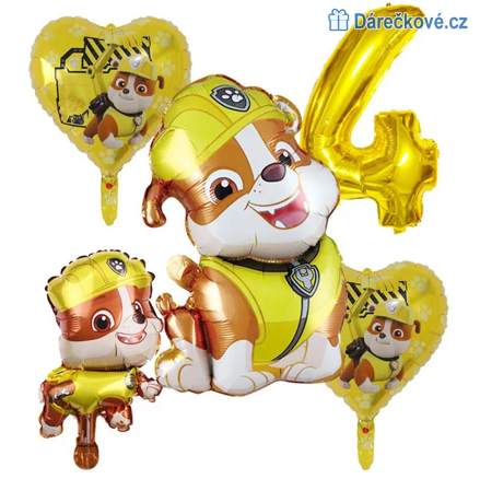 Tlapková patrola (Paw Patrol) narozeninový set balonků 5ks, typ 3