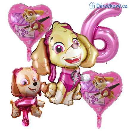 Tlapková patrola (Paw Patrol) narozeninový set balonků 5ks, typ 4