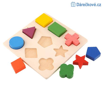 Dřevěné puzzle pro nejmenší - tvary