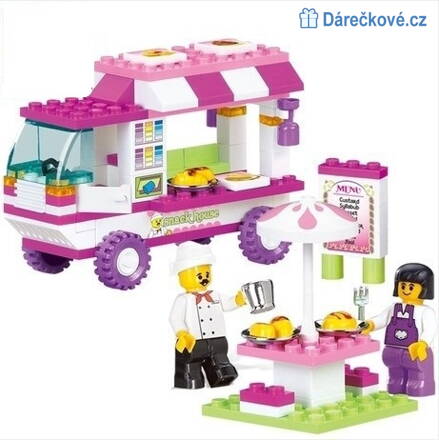 Auto s občerstvením 102 dílků kompatibilní s Lego