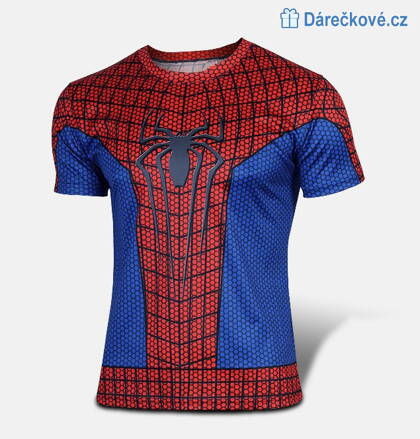 Pánské fitness tričko Spiderman červeno-modrý 