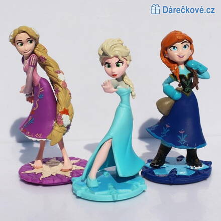 Figurky Princezna Elsa, Anna a Rapunzel 3ks