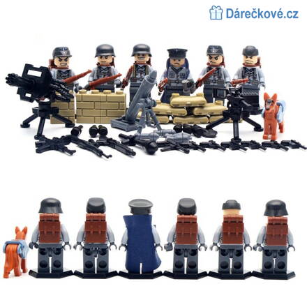Vojáci z druhé světové války, 6ks, kompatibilní s Lego