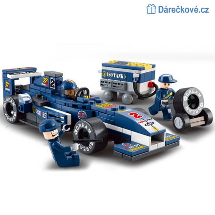 Modrá formule, 196 dílků, kompatibilní s Lego 