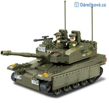 Tank velký s vojáky, 344 dílků,  kompatibilní s Lego