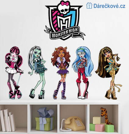 Monster high samolepka na zeď, vel. 90x30cm 