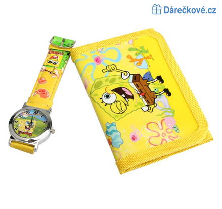 Spongebob Squarepants hodinky s peněženku