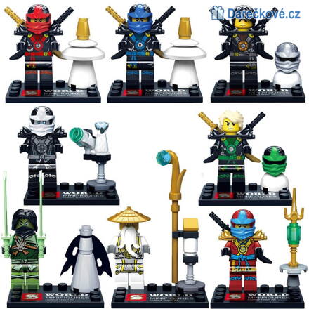 Figurky Phantom Ninja 8ks, kompatibilní s Lego