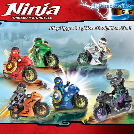Figurky Ninjago Phantom s motocykly 6ks, kompatibilní s Lego