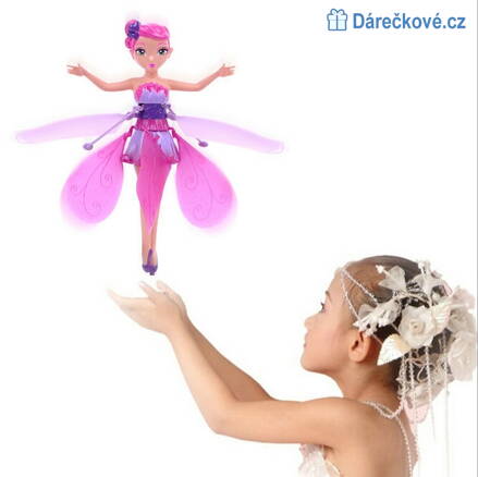 Létající vznášející růžová panenka, vel. 19cm