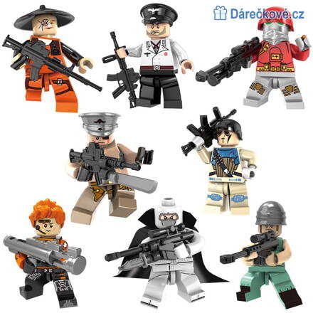 Figurky biochemická jednotka, 8ks, kompatibilní s Lego