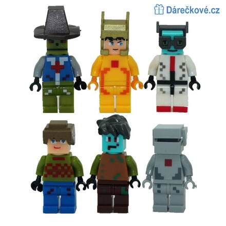 Figurky Minecraft, 6ks, kompatibilní s Lego
