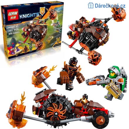 Nexus Knights - Moltorův lávový drtič, 203 dílků, kompatibilní s Lego 