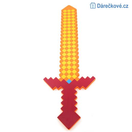 Meč Minecraft červeno-oranžový, vel. 80cm