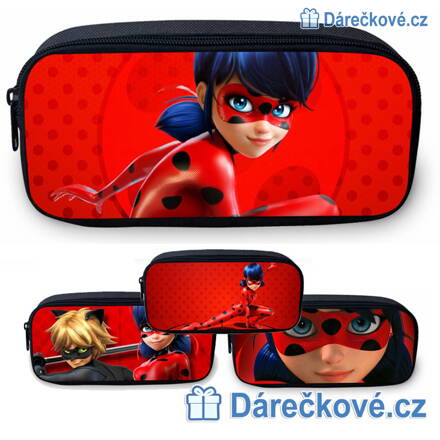 Školní penál na zip Kouzelná Beruška a Černý kocour (Miraculous)