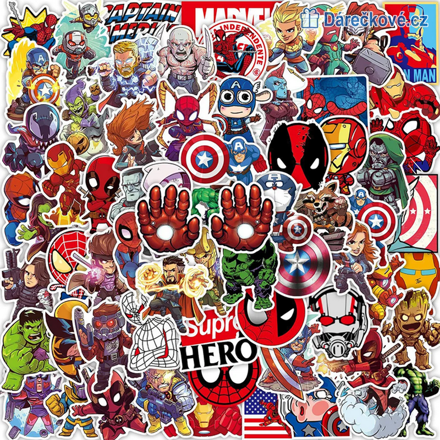 Samolepky 100 ks Marvel (Avengers)