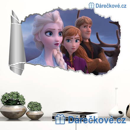 Samolepka Ledové království – Elza, Anna a Kristoff 