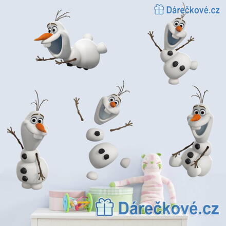 Samolepka Ledové království – 5x sněhulák Olaf (Frozen)