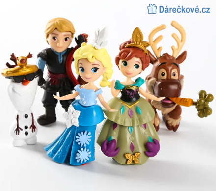 Figurky Ledové království Elza, Anna, Sven, Olaf, Kristoff (Frozen)