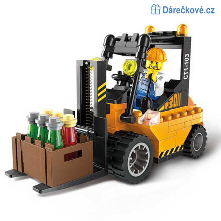 Vysokozdvižný vozík, 115 dílků, kompatibilní s Lego