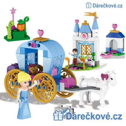 Kočár s princeznou, 122 dílků, kompatibilní s Lego 