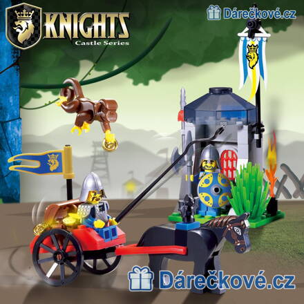 Rytíř s kočárem a stráž Knights, 84 dílků (stavebnice typu Lego)