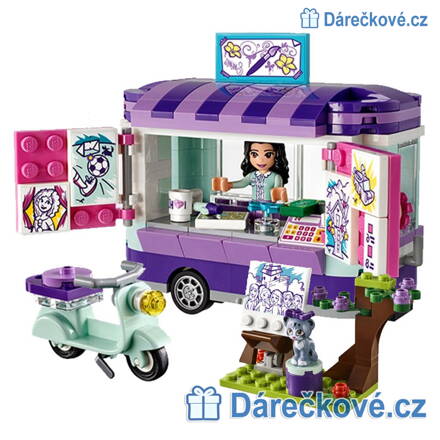 Fialové občerstvení s motorkou Girls club, 256 dílků (stavebnice typu Lego)