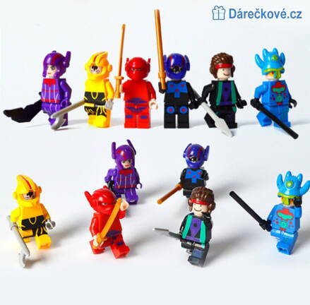 Figurky z pohádky Velká šestka, 6ks, kompatibilní s Lego