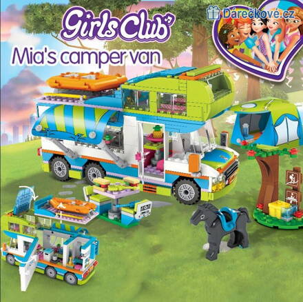 Otevírací obytné auto - karavan, 534 dílků (stavebnice typu Lego)
