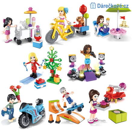 Figurky přátelé, 8ks, kompatibilní s Lego