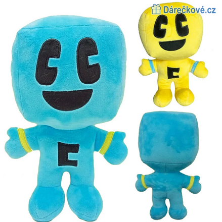 Plyšová hračka Minecraft Craftee 30cm, modrý / žlutý