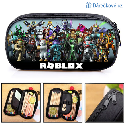 Školní penál na zip Roblox, 2 zipy – typ 1