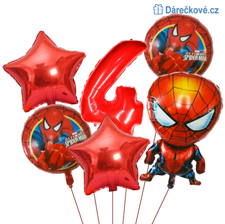 Spiderman narozeninový set foliových balonků