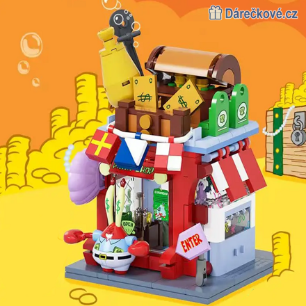Stavebnicový domeček z pohádky SpongeBob - pan Krabs