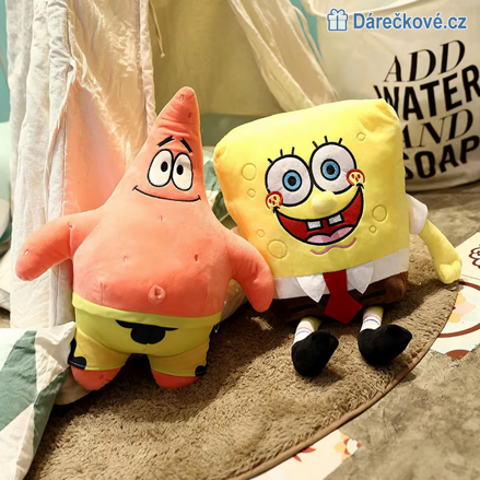 Plyšový Spongebob a Patrik, set 2ks. Vel.35cm