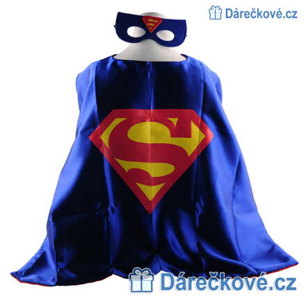 Dětský kostým Superman, plášť s maskou (karnevalový kostým)