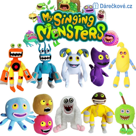  Plyšové hračky ze hry My Singing Monsters (zpívající příšerky)