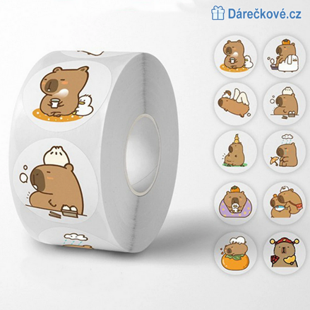 500 ks samolepek Capybara