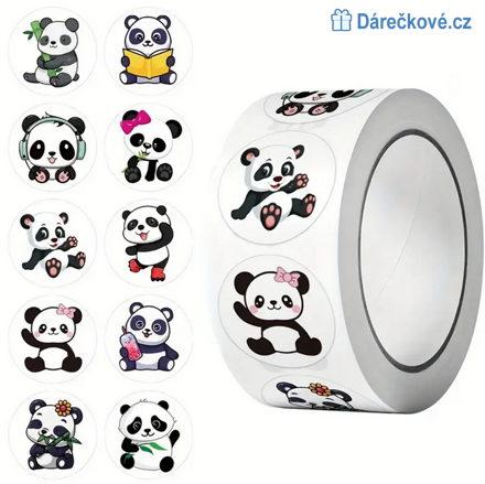 500 ks samolepek Panda