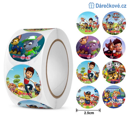 500 ks samolepek Paw Patrol 