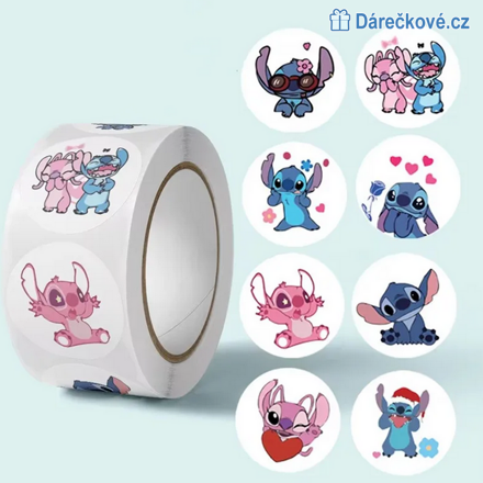500 ks samolepek Lilo a Stitch