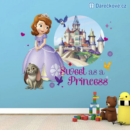 Princezna Sofie (Sofia) samolepka na zeď, typ 1