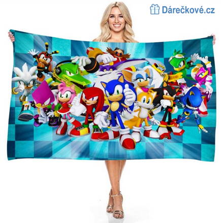 Osuška Ježek Sonic, vel. 150x75cm, typ1