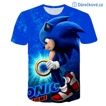 Dětské tričko z pohádky Ježek Sonic – Sonic s kruhem