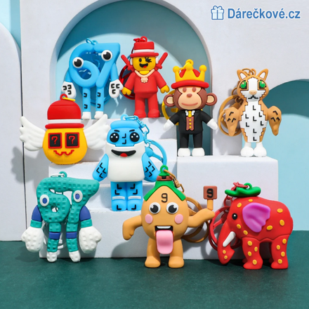 Klíčenky z Roblox hry Steal a Brainrot, 9 typů