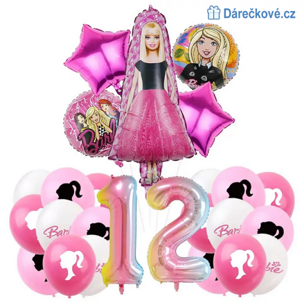 Barbie narozeninový set balonků