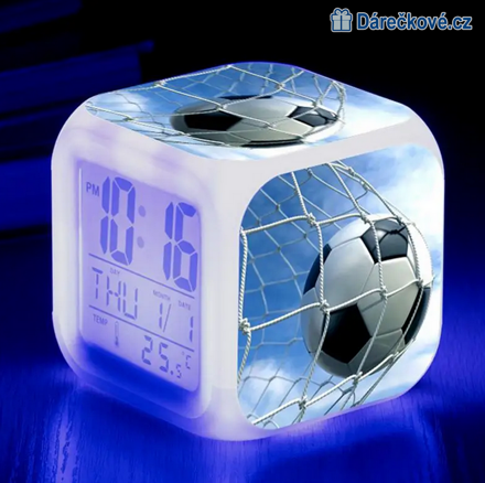 Football – digitální LED budík (hodiny), typ 1