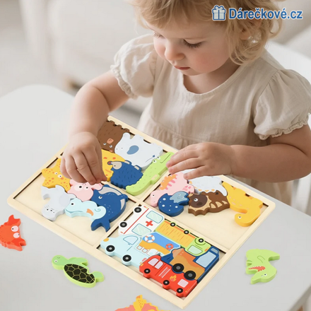 Kreativní dřevěné puzzle